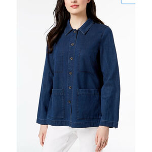 Sold out Eileen Fisher Tencel Organic Cotton Denim Jacket Size S Minimalist